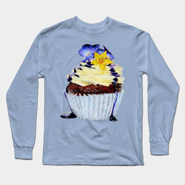 Cupcake Long Sleeve T-Shirt by diamonddraws